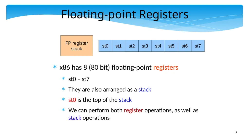Chapter 5: x86 Assembly Language Prof. Smruti - slide 11 of 84