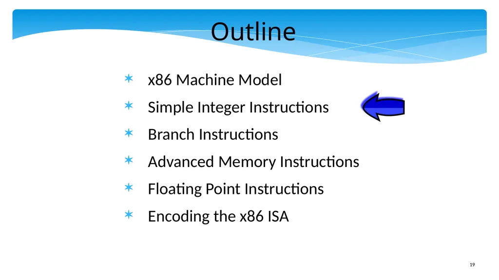Chapter 5: x86 Assembly Language Prof. Smruti - slide 19 of 84