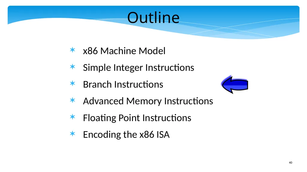 Chapter 5: x86 Assembly Language Prof. Smruti - slide 40 of 84
