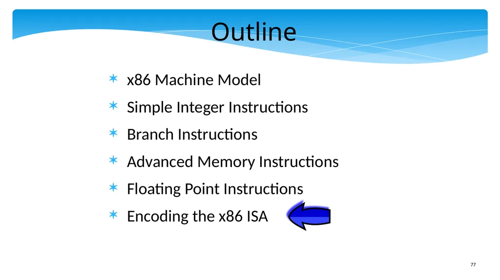 Chapter 5: x86 Assembly Language Prof. Smruti - slide 77 of 84