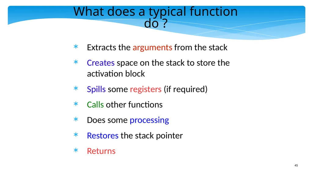 Chapter 5: x86 Assembly Language Prof. Smruti - slide 45 of 84