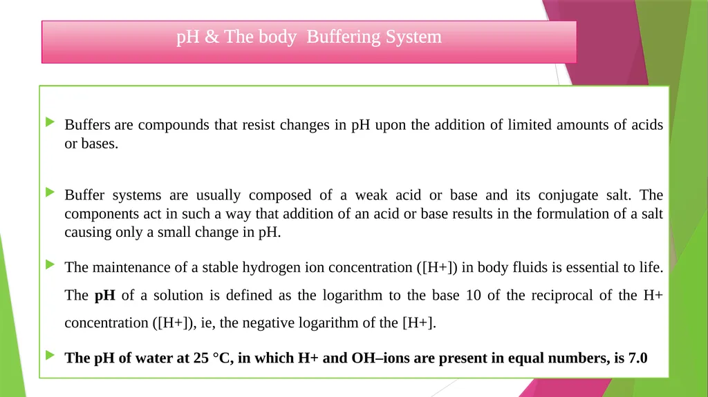 Physiology The Body as an Organized "Solution” - slide 25 of 45