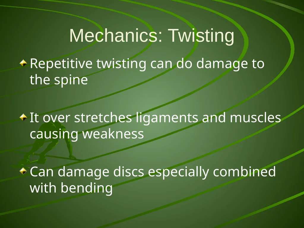 Proper Body Mechanics Body Mechanics The use of - slide 8 of 20
