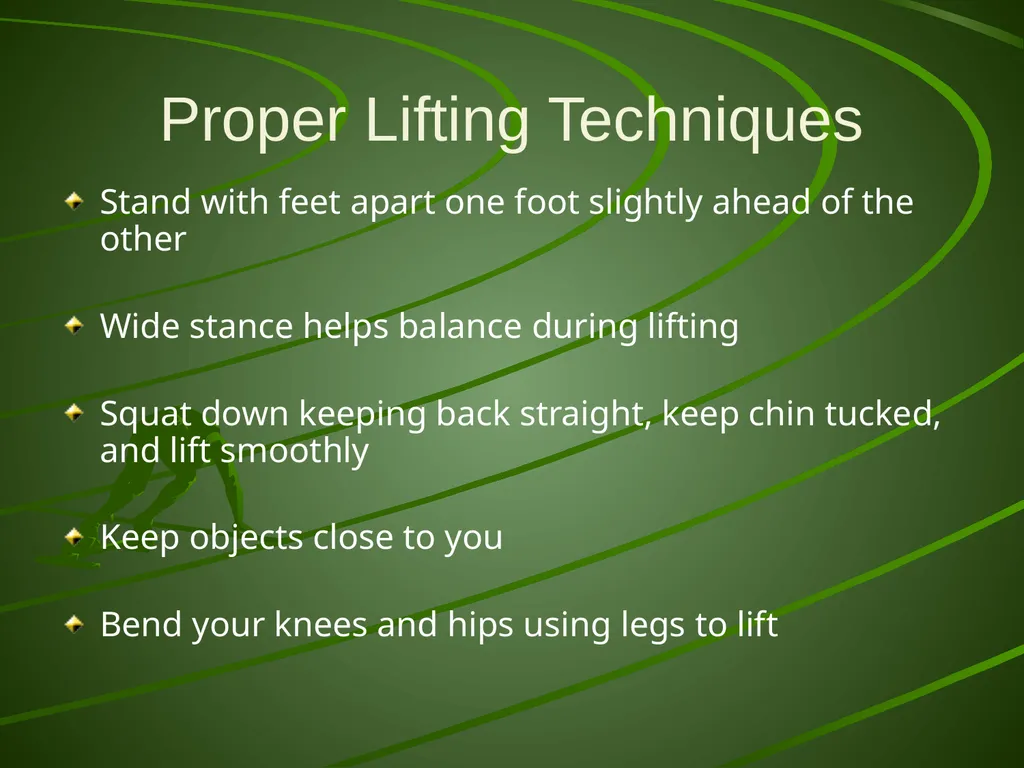 Proper Body Mechanics Body Mechanics The use of - slide 16 of 20