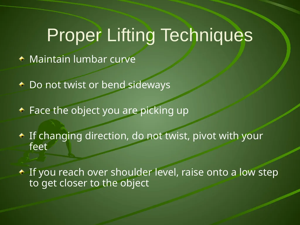 Proper Body Mechanics Body Mechanics The use of - slide 17 of 20
