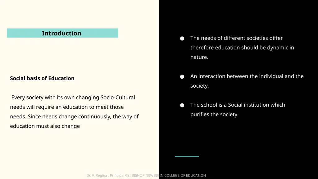 KNOWLEDGE AND CURRICULUM Unit II - Social bases of - slide 4 of 18