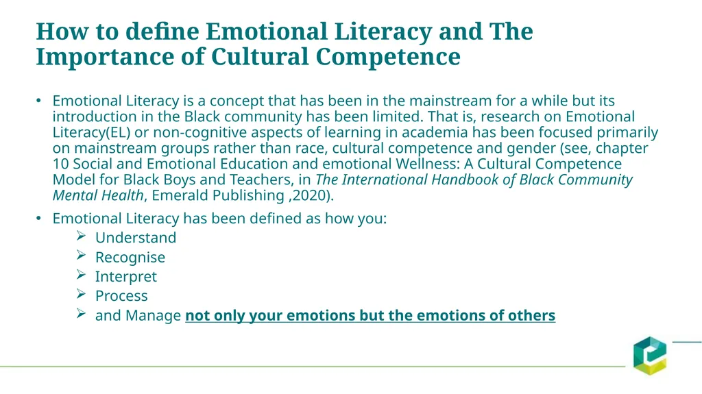 Why Emotional Literacy is important for both - slide 5 of 7