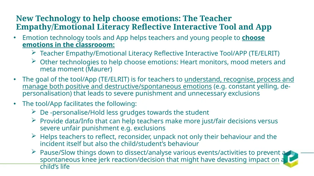 Why Emotional Literacy is important for both - slide 7 of 7