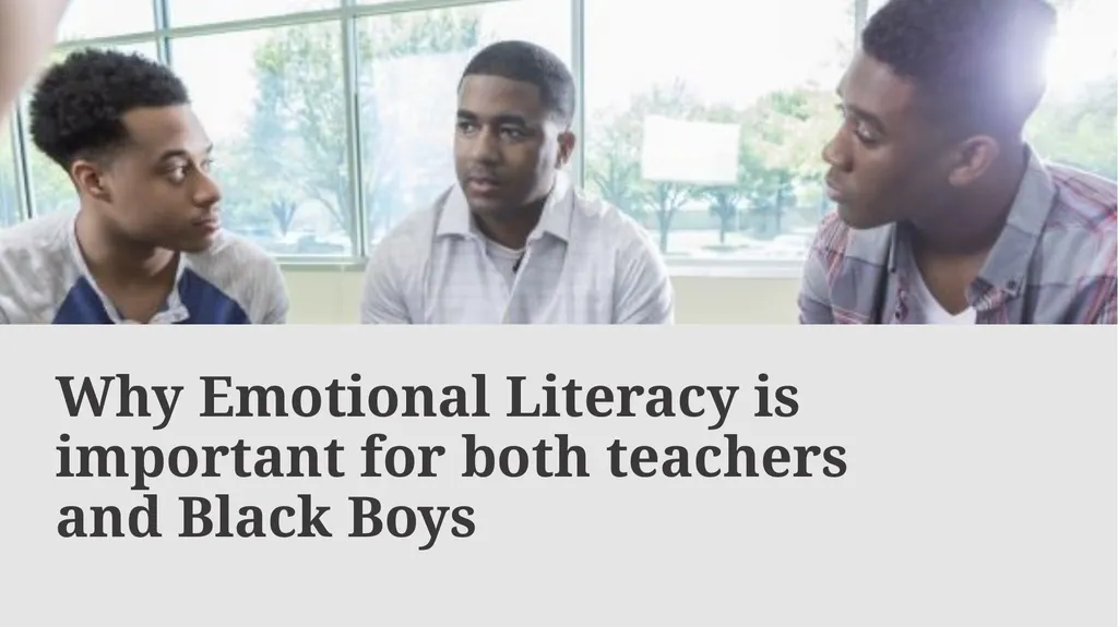 Why Emotional Literacy is important for both