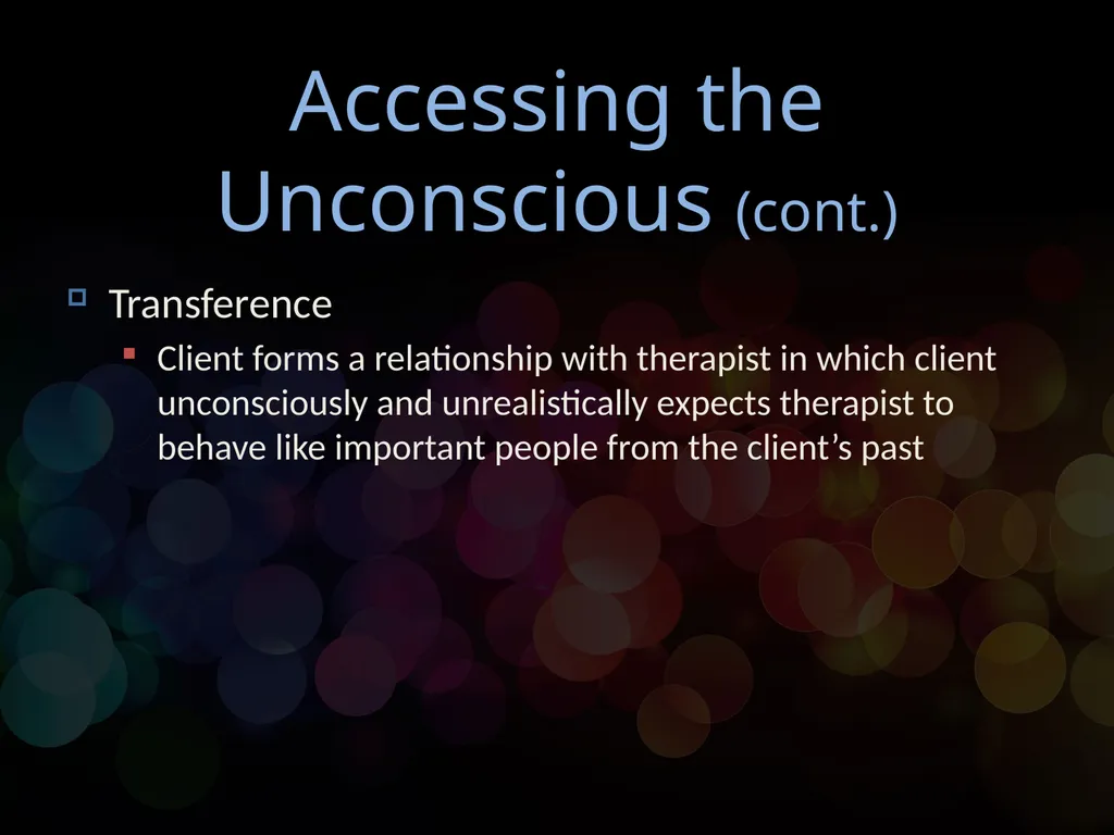 Chapter 12 Psychodynamic Psychotherapy - slide 8 of 17