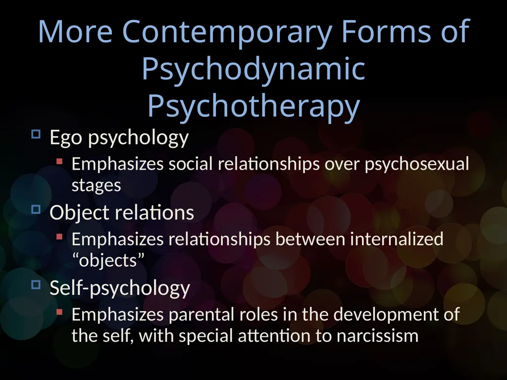 Chapter 12 Psychodynamic Psychotherapy - slide 13 of 17