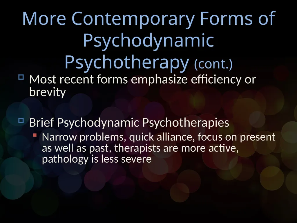 Chapter 12 Psychodynamic Psychotherapy - slide 14 of 17
