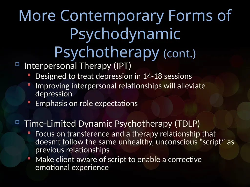 Chapter 12 Psychodynamic Psychotherapy - slide 15 of 17