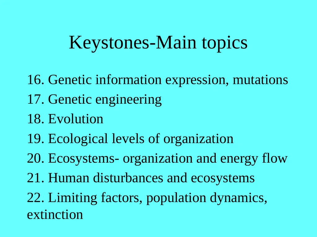 Chapter 13 Abruscato & DeRosa Biology Content - slide 22 of 22