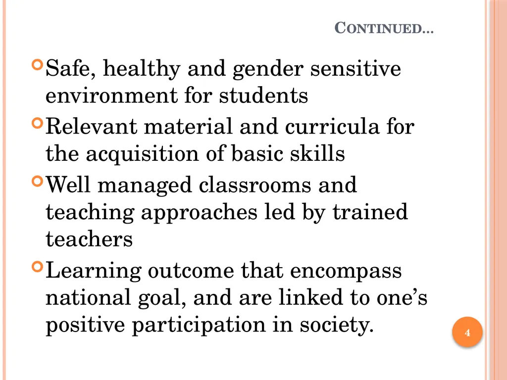 QUALITY CONCERNS IN SECONDARY EDUCATION - slide 4 of 12