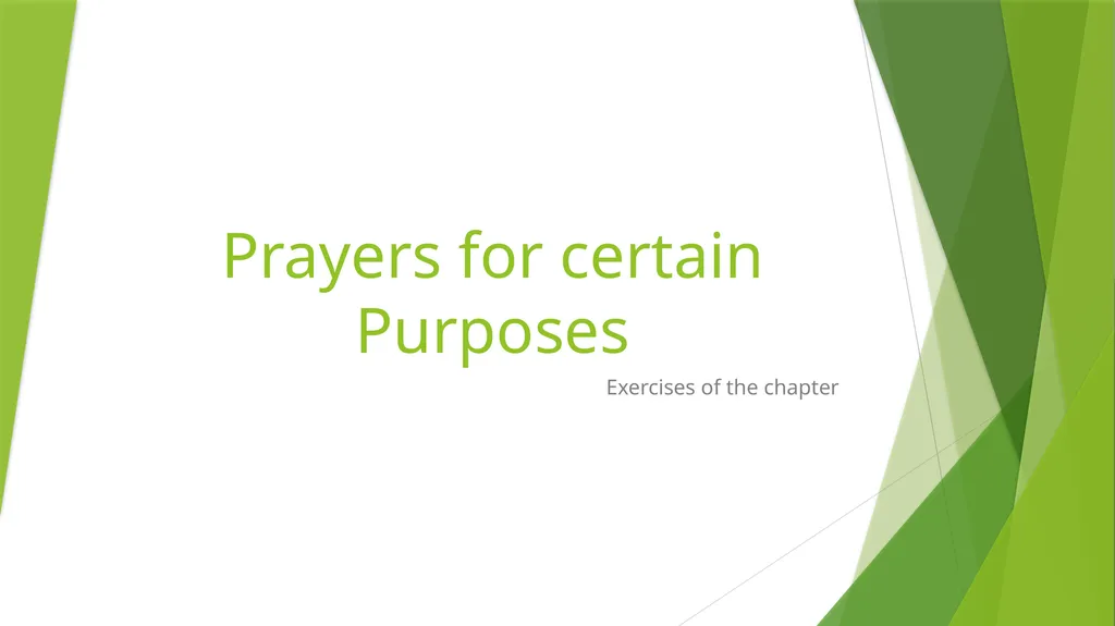 Prayers for certain Purposes Exercises of the - slide 1 of 11