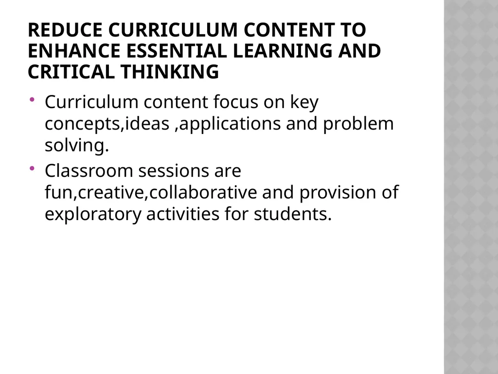 CURRICULUM AND PEDAGOGY IN SCHOOLS ACCORDING TO - slide 7 of 15