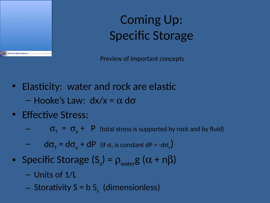 ESS 454 Hydrogeology Module 2 Properties of - slide 15 of 15