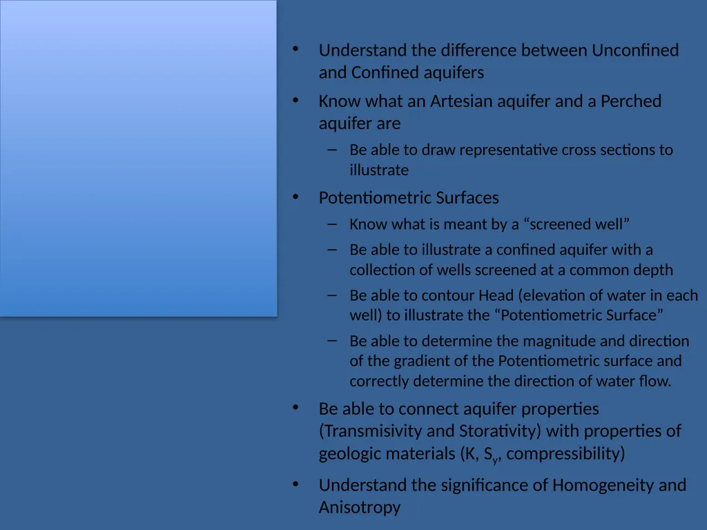 ESS 454 Hydrogeology Module 2 Properties of - slide 3 of 15