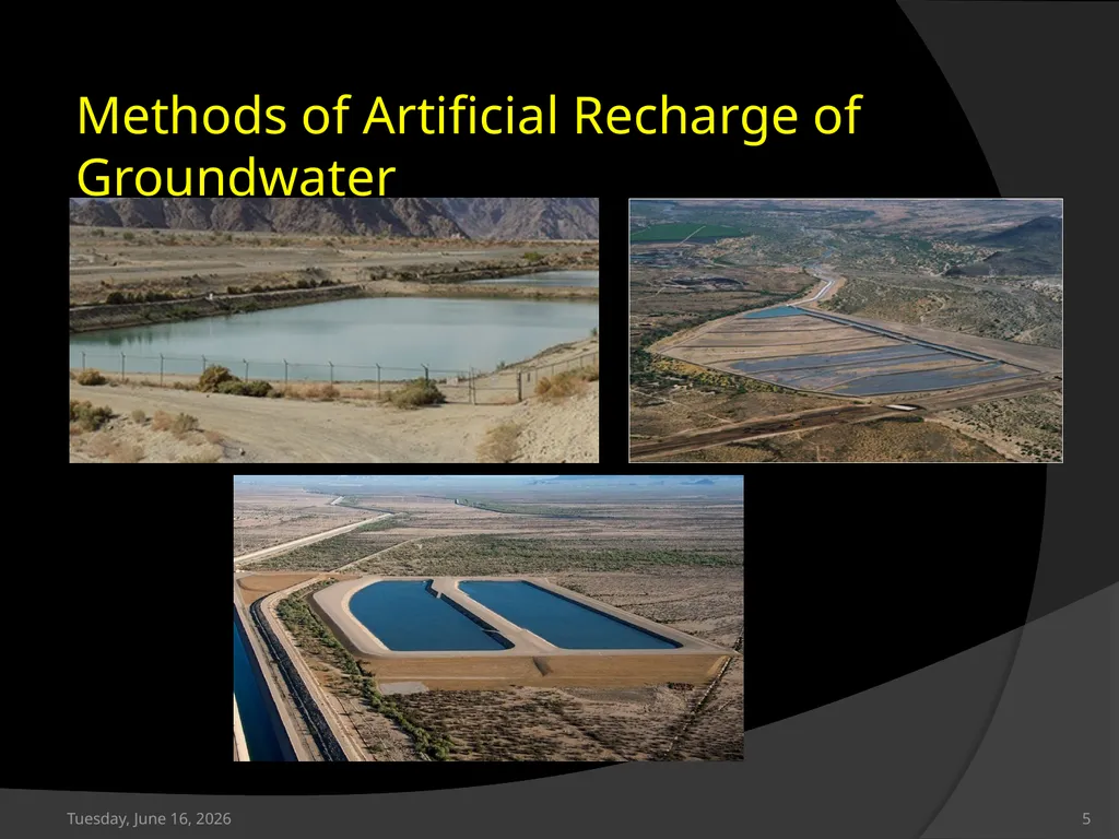 Artificial recharge of Groundwater Saturday, April - slide 5 of 19