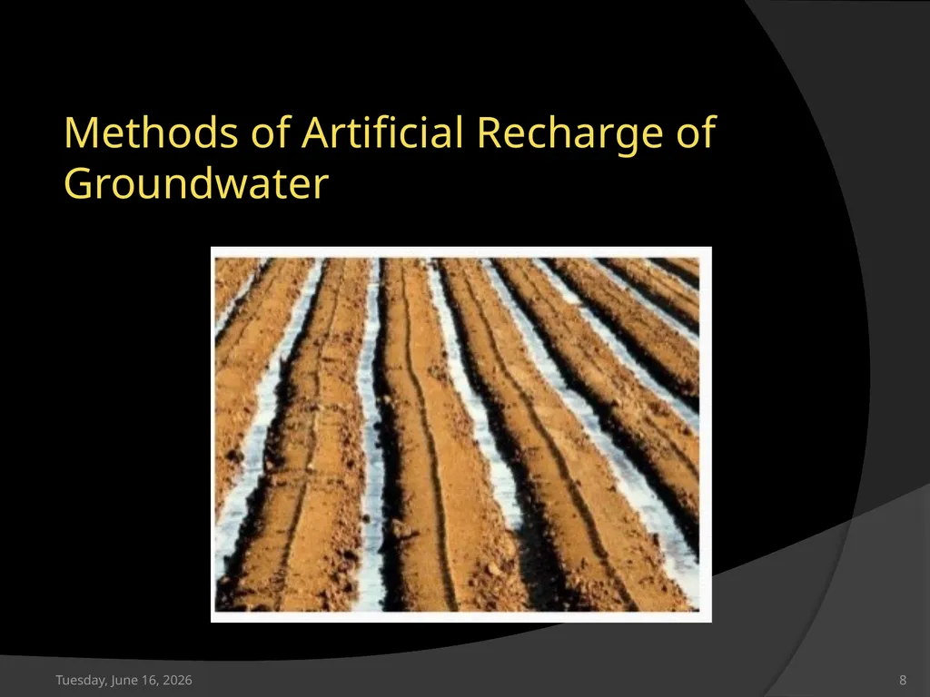 Artificial recharge of Groundwater Saturday, April - slide 8 of 19