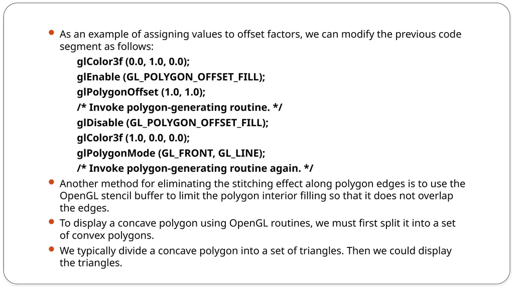 Fill area primitives, 2D Geometric Transformations - slide 58 of 63
