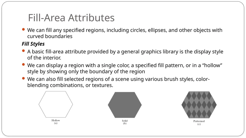 Fill area primitives, 2D Geometric Transformations - slide 32 of 63