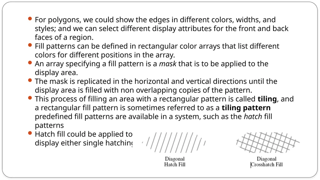 Fill area primitives, 2D Geometric Transformations - slide 33 of 63