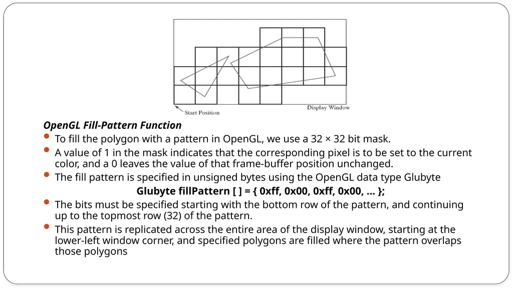 Fill area primitives, 2D Geometric Transformations - slide 52 of 63