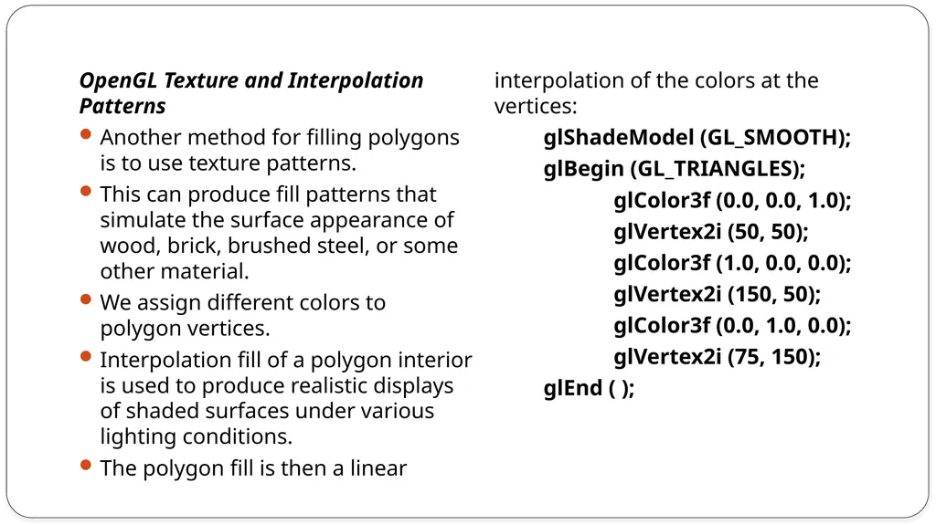 Fill area primitives, 2D Geometric Transformations - slide 54 of 63