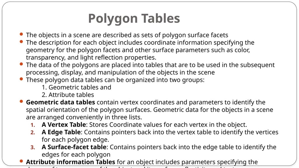 Fill area primitives, 2D Geometric Transformations - slide 20 of 63