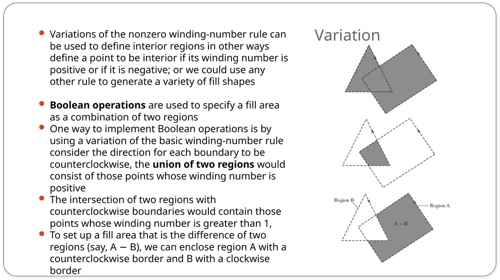 Fill area primitives, 2D Geometric Transformations - slide 19 of 63