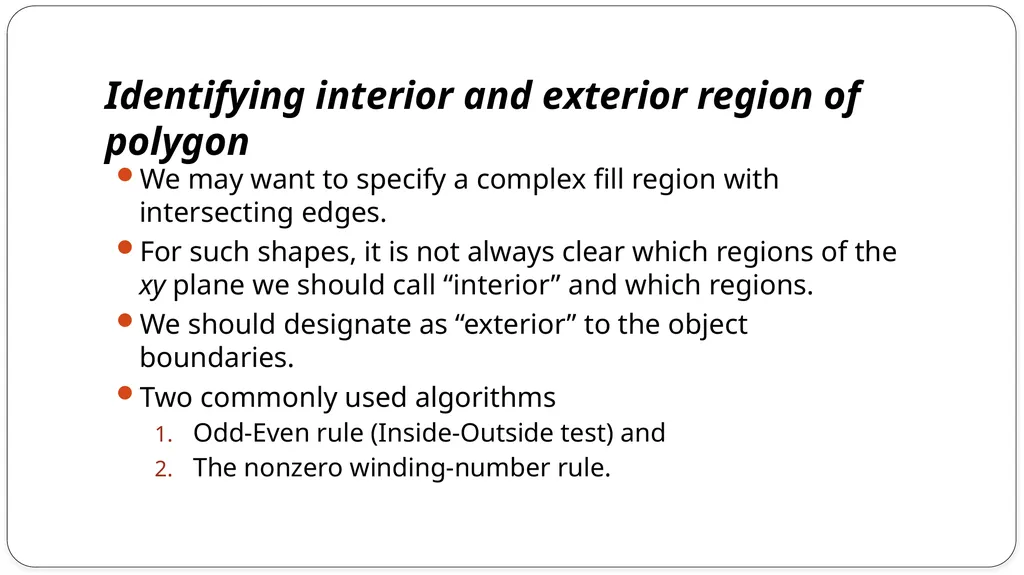 Fill area primitives, 2D Geometric Transformations - slide 15 of 63