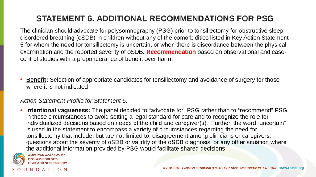 AAO-HNSF Clinical Practice Guideline (Update): - slide 31 of 56