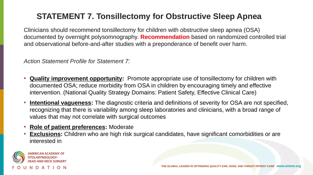AAO-HNSF Clinical Practice Guideline (Update): - slide 33 of 56