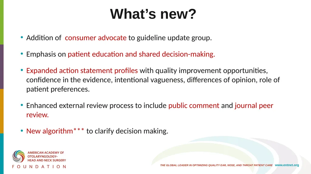 AAO-HNSF Clinical Practice Guideline (Update): - slide 13 of 56