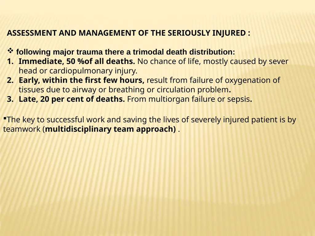 Trauma BY Dr ALI ADIL TRAUMA Trauma is the study - slide 14 of 53