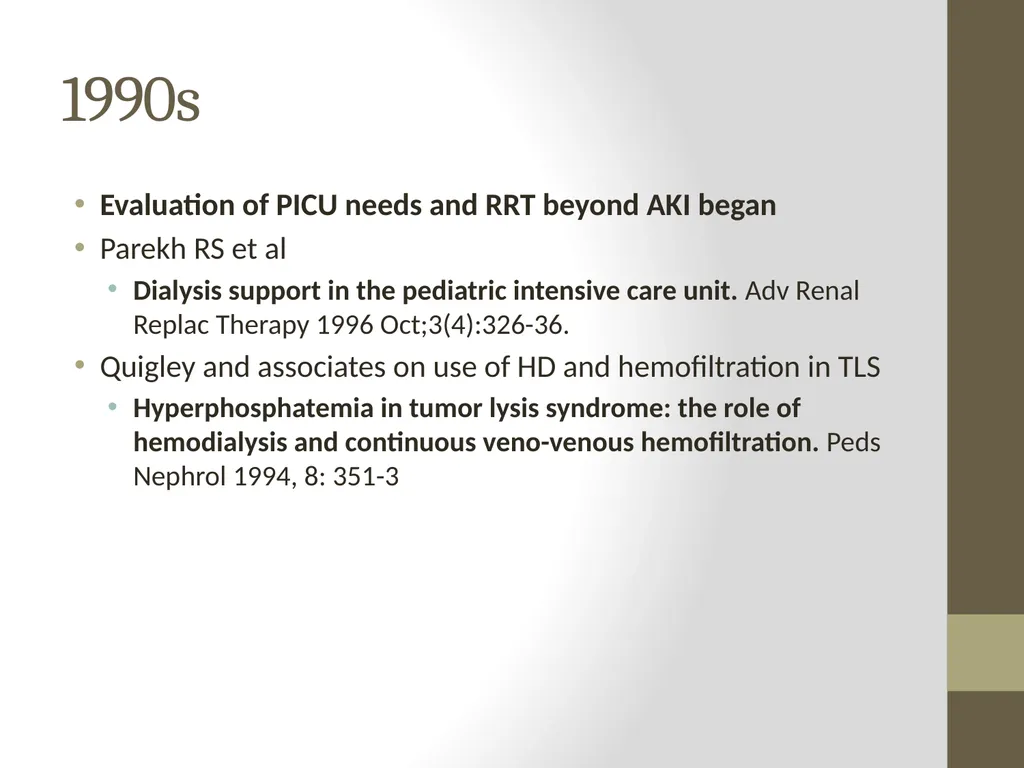 AKI and CRRT: Progress over the last 2 decades! - slide 15 of 37