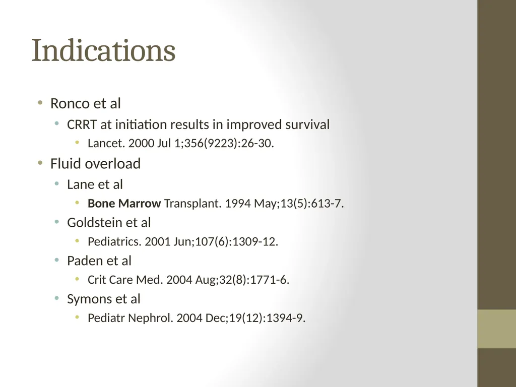AKI and CRRT: Progress over the last 2 decades! - slide 21 of 37