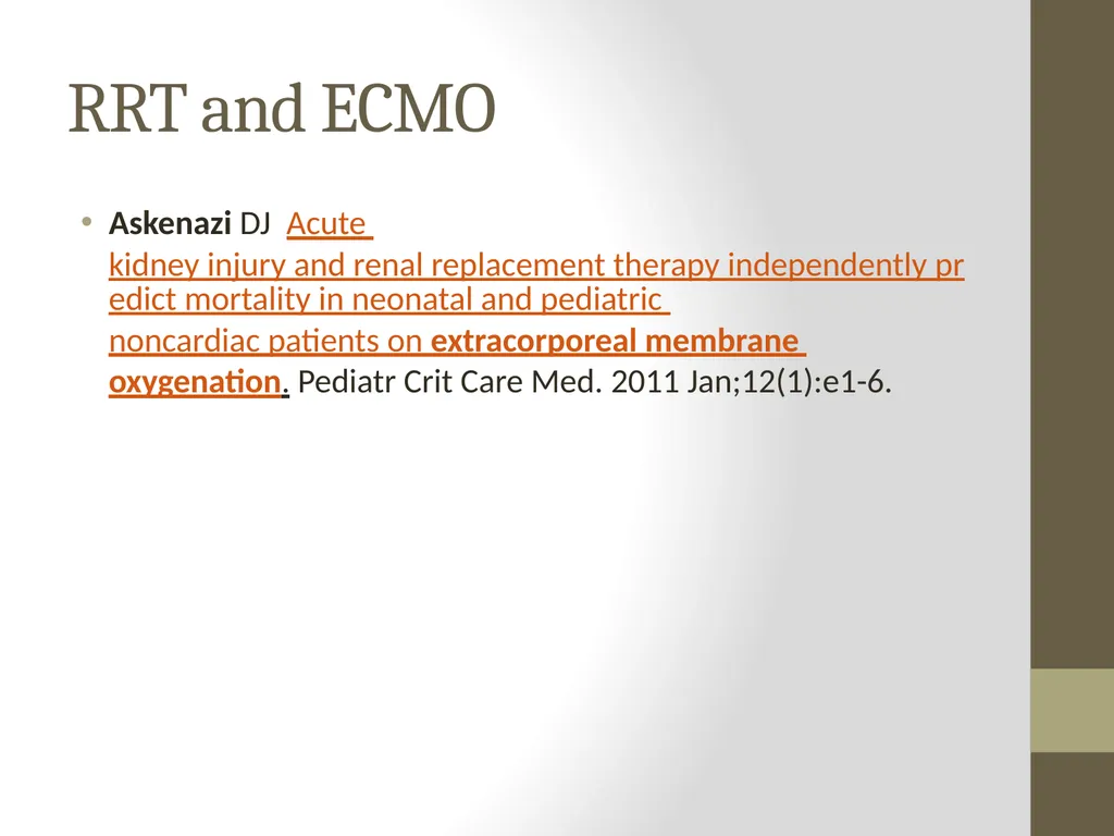AKI and CRRT: Progress over the last 2 decades! - slide 30 of 37