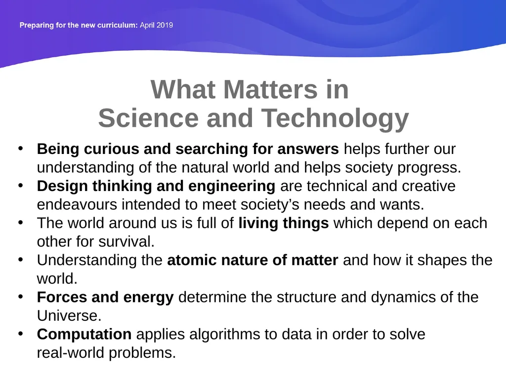 Vision and philosophy Science and technology are - slide 5 of 10