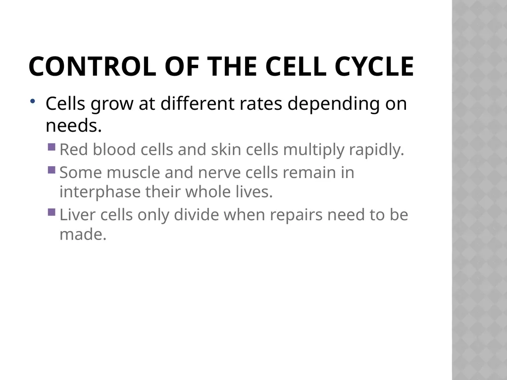 Biology Chapter 7 Cellular Reproduction 7.1 - slide 18 of 34