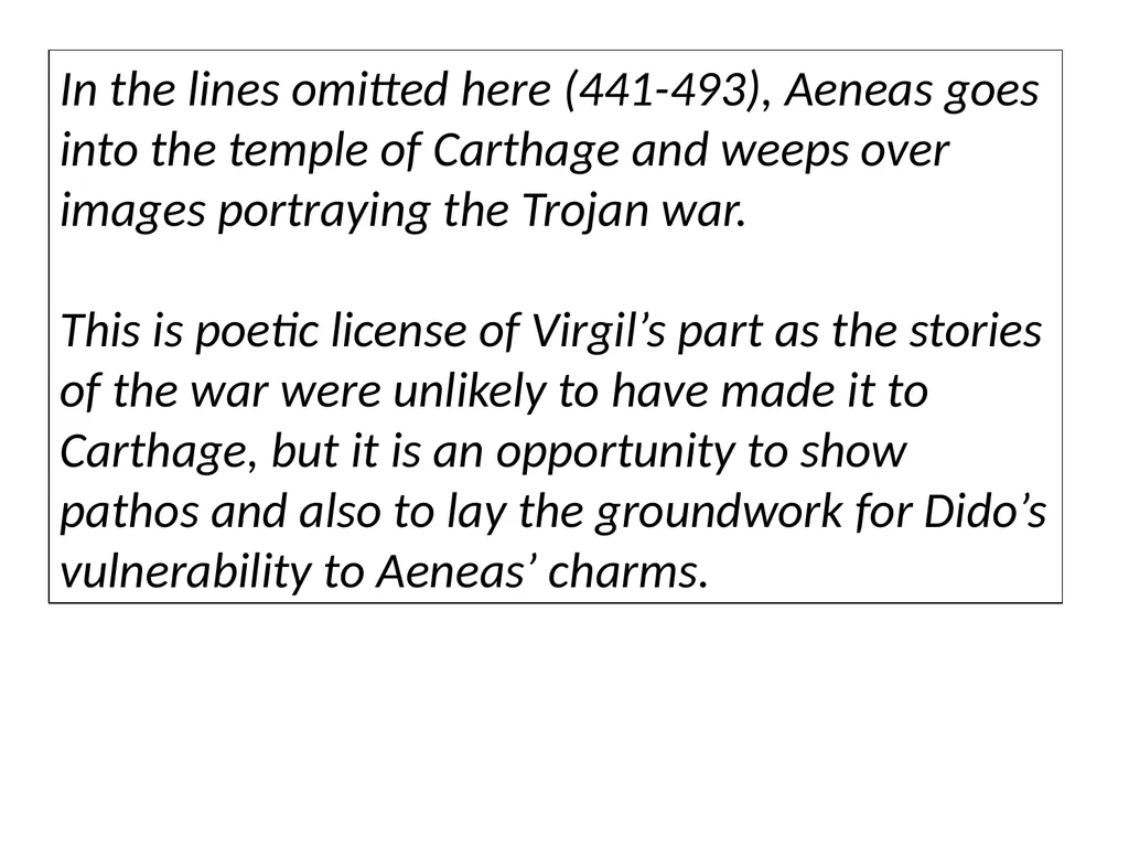 Virgil, Aeneid I GCSE Latin Verse Set text 2017 - slide 31 of 38