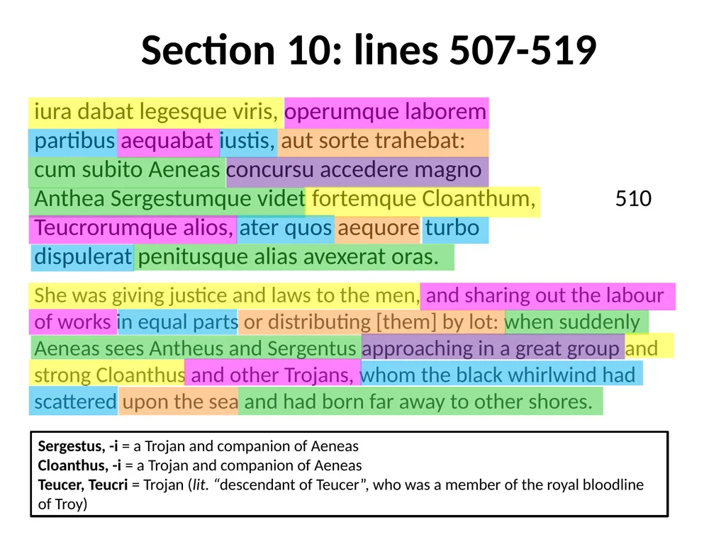 Virgil, Aeneid I GCSE Latin Verse Set text 2017 - slide 36 of 38