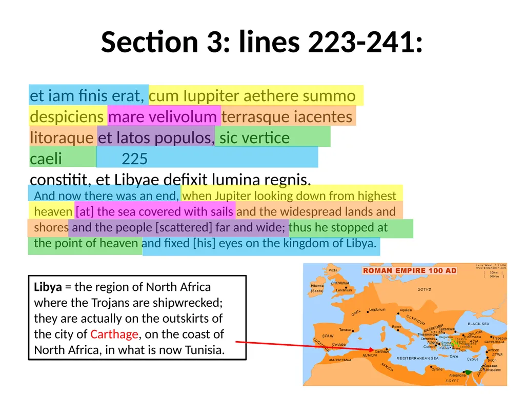 Virgil, Aeneid I GCSE Latin Verse Set text 2017 - slide 9 of 38