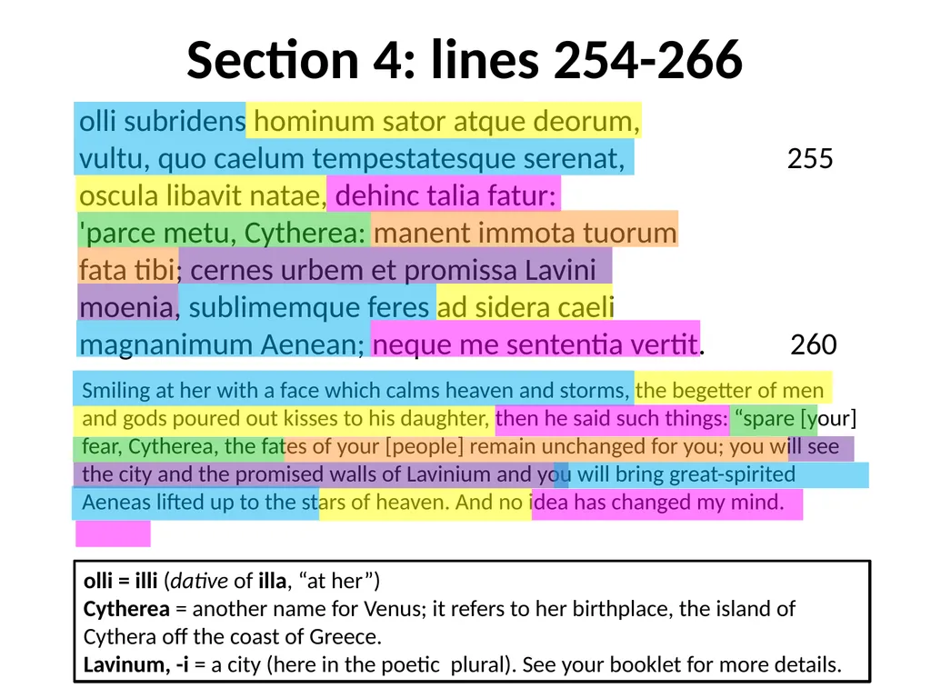 Virgil, Aeneid I GCSE Latin Verse Set text 2017 - slide 14 of 38
