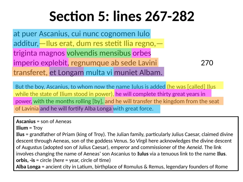 Virgil, Aeneid I GCSE Latin Verse Set text 2017 - slide 17 of 38