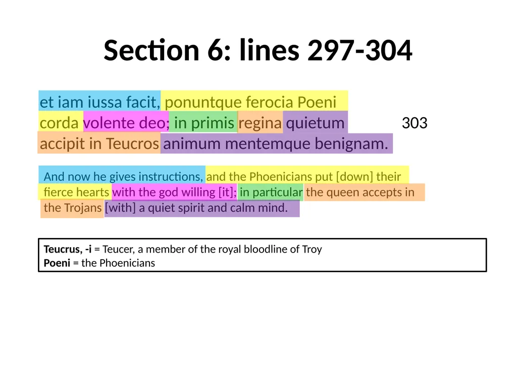 Virgil, Aeneid I GCSE Latin Verse Set text 2017 - slide 22 of 38