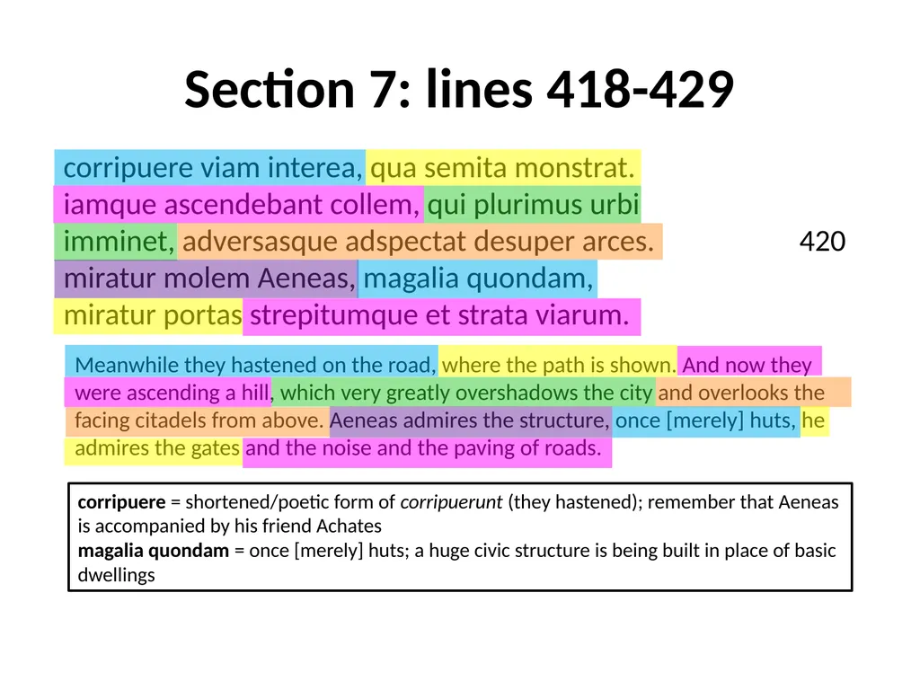 Virgil, Aeneid I GCSE Latin Verse Set text 2017 - slide 25 of 38