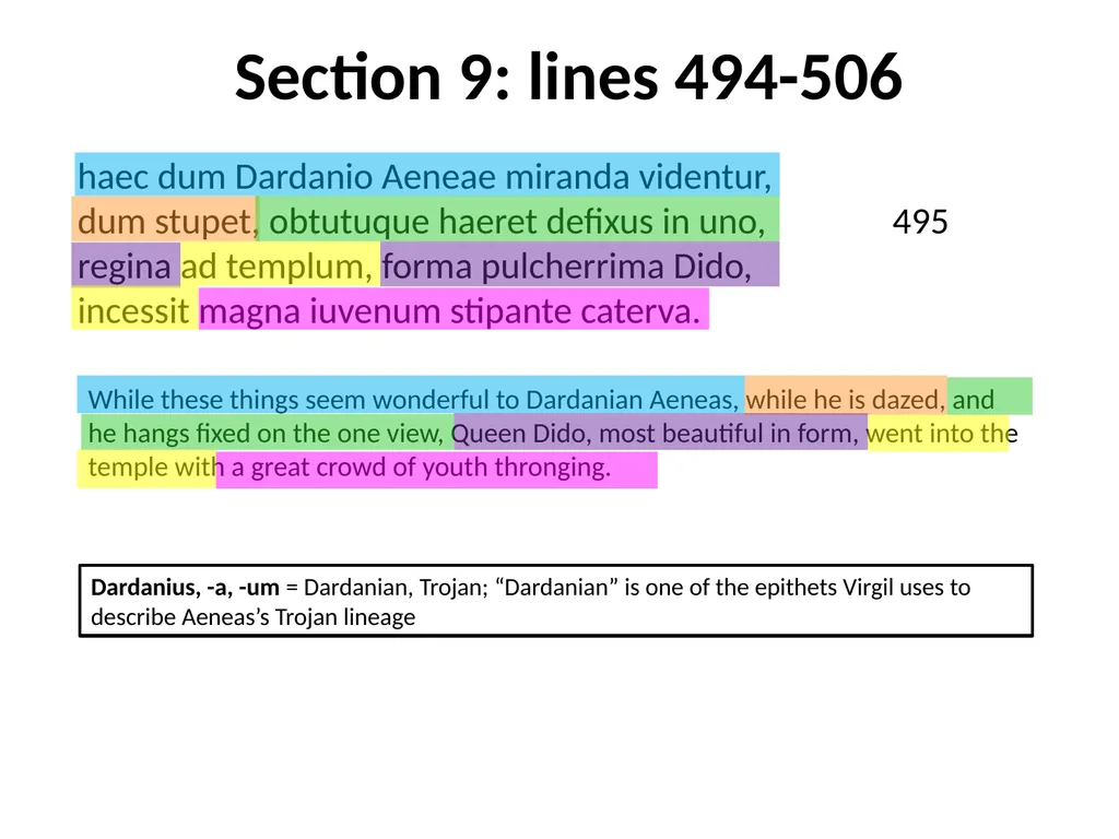 Virgil, Aeneid I GCSE Latin Verse Set text 2017 - slide 32 of 38